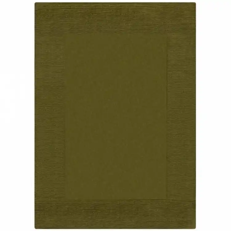 Kusový ručně tkaný koberec Tuscany Textured Wool Border Green Aktuální