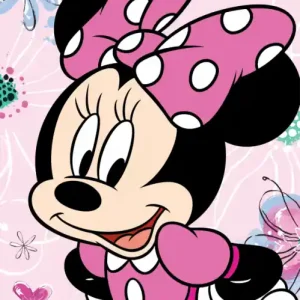 Dětská deka mikroplyš Minnie Pink 100x150 cm Levný