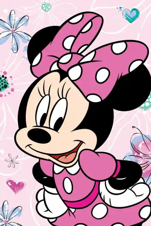 Dětská deka mikroplyš Minnie Pink 100x150 cm Levný