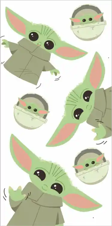 Dokud Zásoby Vydrží Dětská osuška Star Wars baby Yoda 70x140 cm