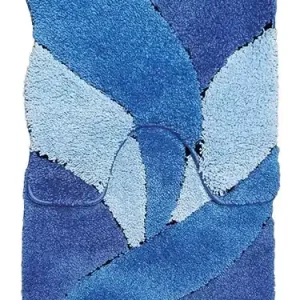 Značkový Koupelnová předložka JACARD modrá 50x80 cm +50x50 cm výkroj