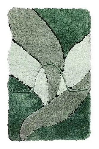 Vrácení Zdarma Koupelnová předložka JACARD zelená 50x80 cm + 50x50 cm výkroj