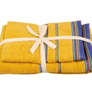 Set ručník+osuška ZANZIBAR žlutý Rychlé Dodání