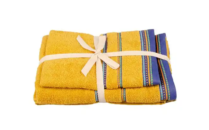 Set ručník+osuška ZANZIBAR žlutý Rychlé Dodání