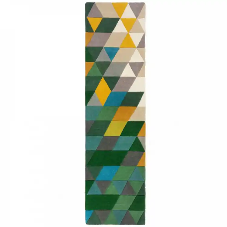 Ručně všívaný běhoun Illusion Prism Green/Multi Akce