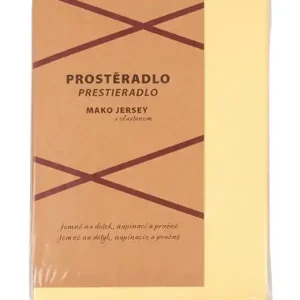 Dokud Zásoby Vydrží Luxusní prostěradlo JERSEY EXCELLENT s elastanem banánové