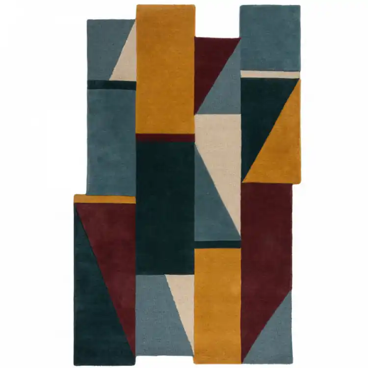 Ručně všívaný kusový koberec Abstract Shuffle Shaped Multi Hit Sezóny