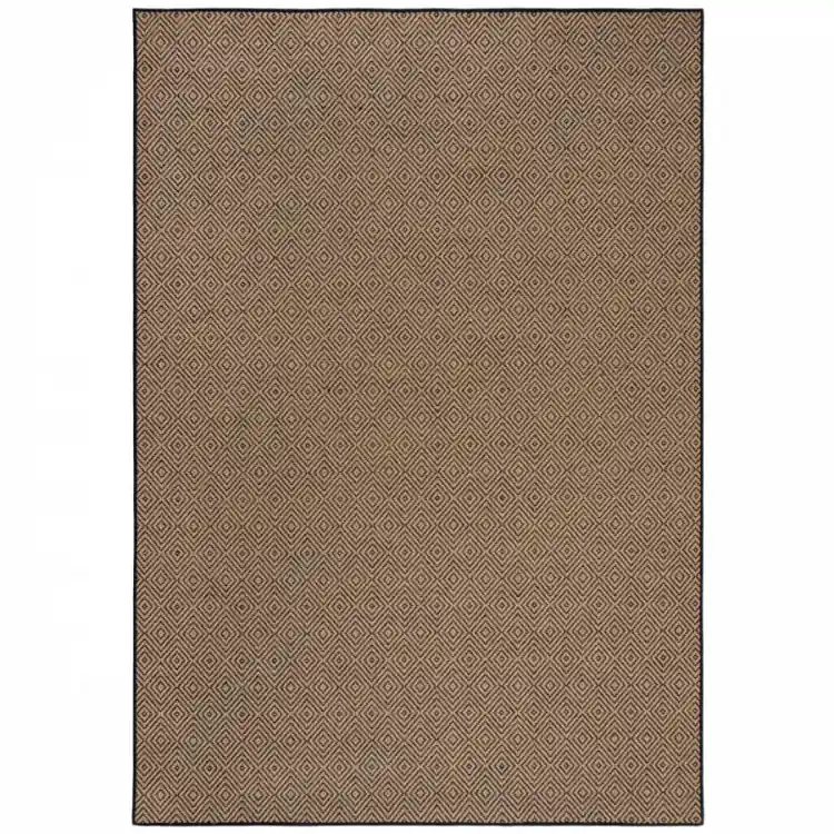 Kusový koberec Geometric Jute Black Levný