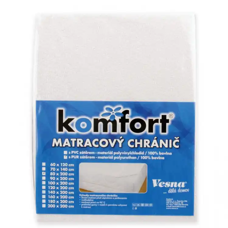 Matracový chránič KOMFORT s PUR zátěrem 90 x 200 cm Oblíbený