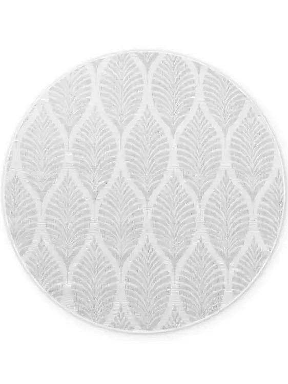 Jen Po Omezenou Doba Kusový koberec Duet Liora 106246 White/Gray kruh - na ven i na doma