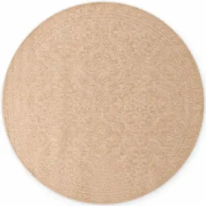 Kusový koberec Duet Rosel 106252 Beige/White kruh - na ven i na doma Originální