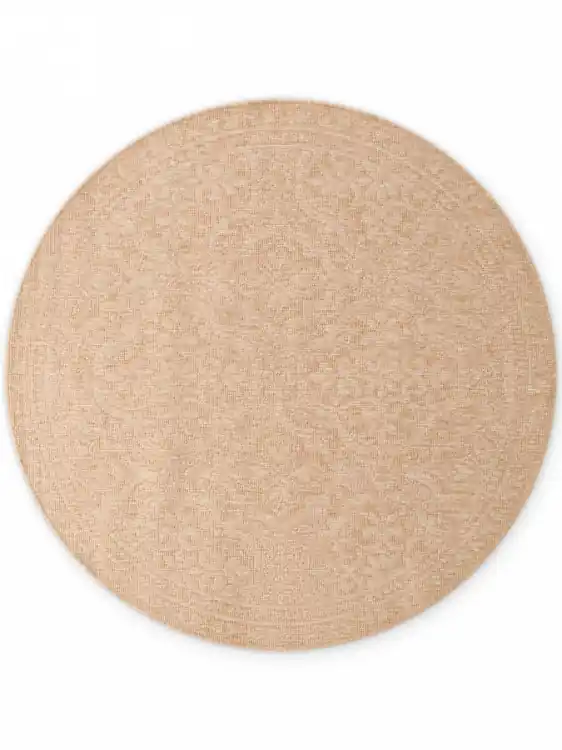 Kusový koberec Duet Rosel 106252 Beige/White kruh - na ven i na doma Originální