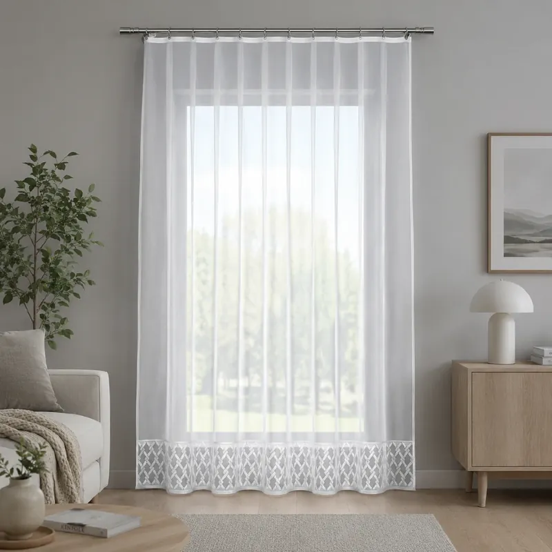 Dekorační žakárová záclona s řasící páskou DOUBLE 250 bílá 200x250 cm MyBestHome Časově Omezené