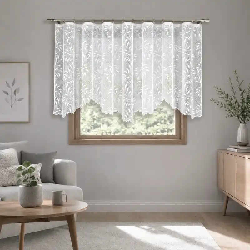 Dekorační žakárová záclona s řasící páskou AIDA 140 bílá 300x140 cm MyBestHome Cenový Hit