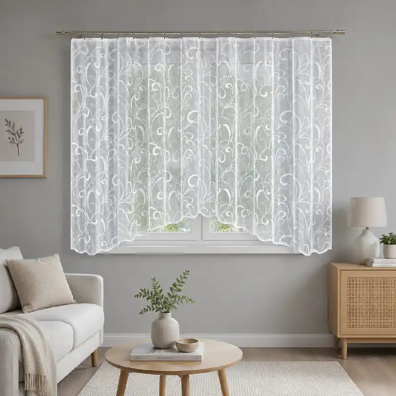 Nejlepší Cena Dekorační žakárová záclona s řasící páskou OMAR 160 bílá 300x160 cm MyBestHome