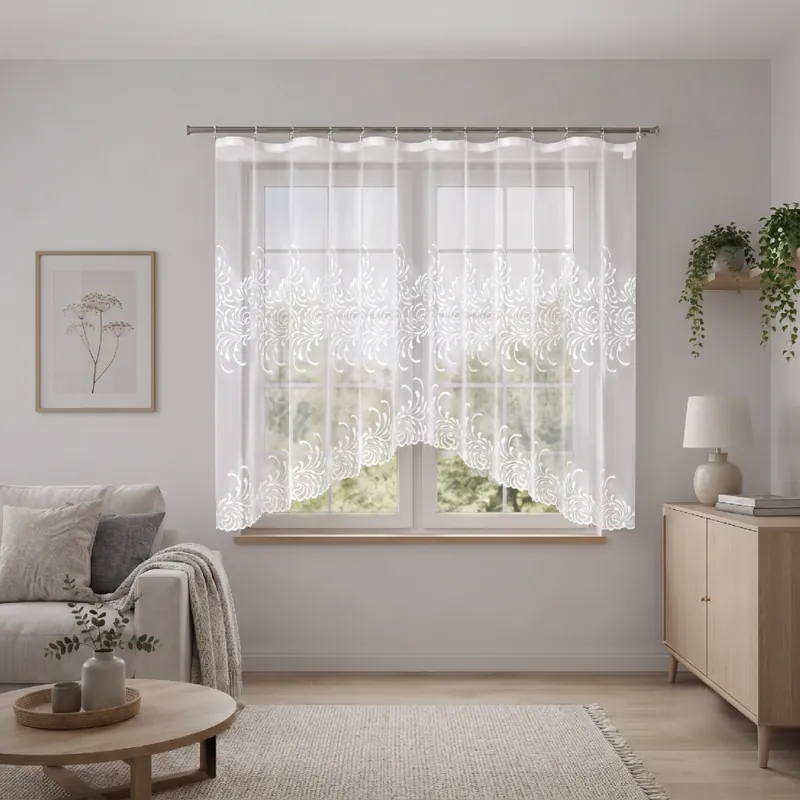 Cenově Výhodný Dekorační žakárová záclona s řasící páskou ALWI 160 bílá 300x160 cm MyBestHome