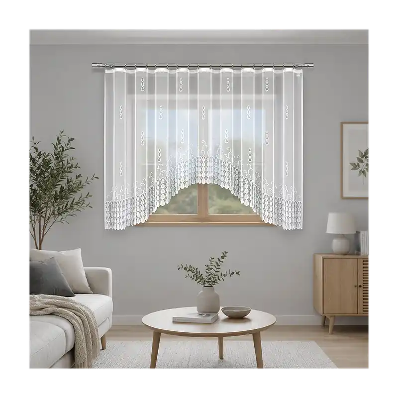 Dekorační žakárová záclona s řasící páskou FESTO 160 bílá 400x160 cm MyBestHome Objednat Nyní