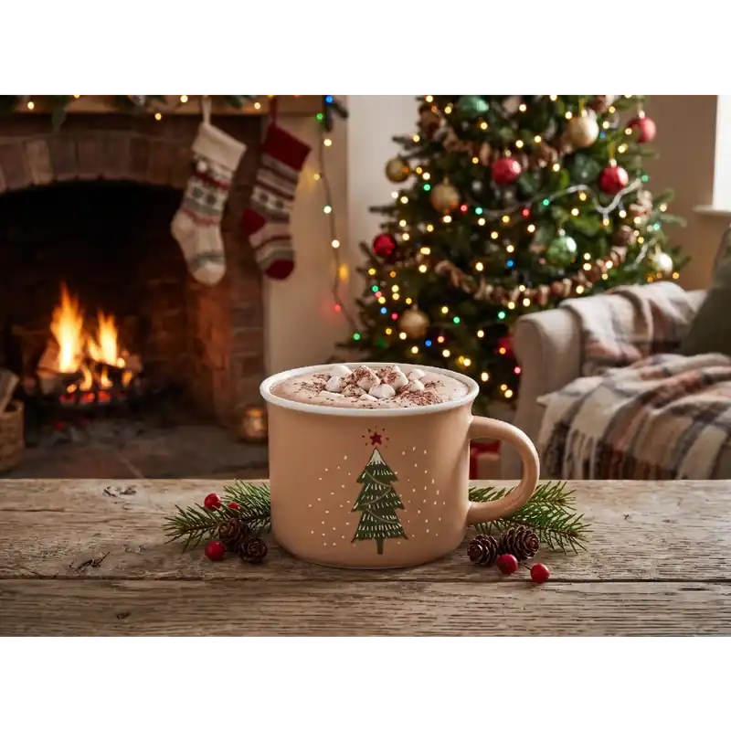 Originální Vánoční porcelánový hrnek XMAS béžový 0,16 l 945803