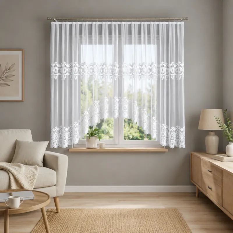 Objednat Nyní Dekorační oblouková krátká záclona na žabky DARIA 400x160 cm MyBestHome