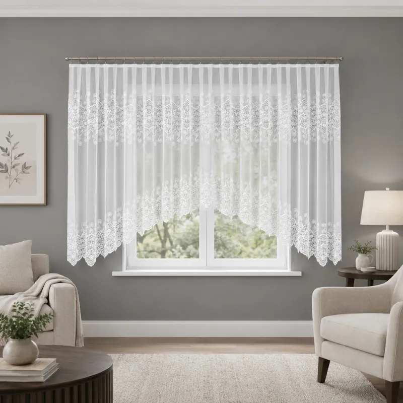 Dekorační krátká vzorovaná záclona na žabky CELINA 400x160 cm MyBestHome Must-Have