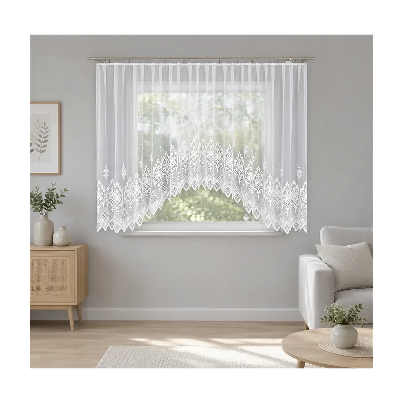 Víkendová Akce Dekorační oblouková krátká záclona na žabky LUDMILA 300x160 cm MyBestHome