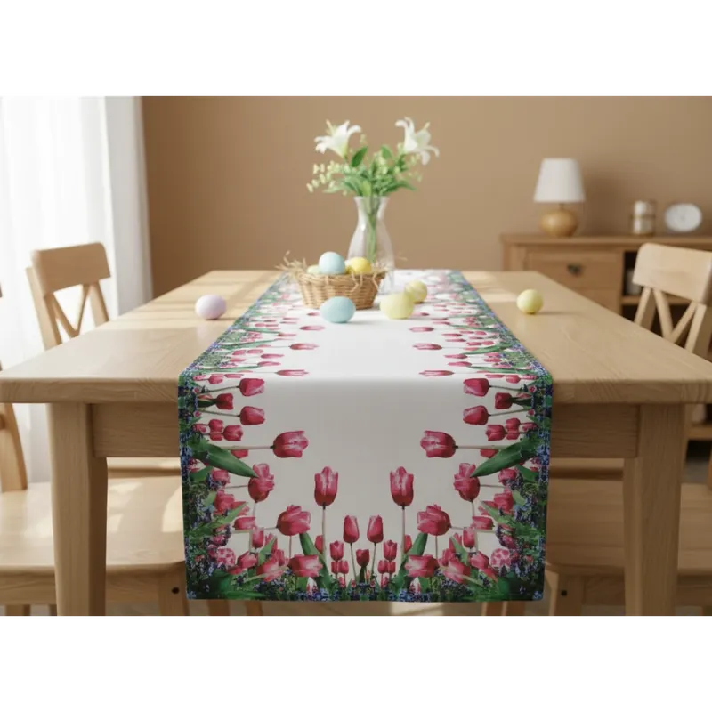 Jen Po Omezenou Doba Vzorovaný ubrus - běhoun na stůl TULIPÁNY III. 40x140 cm Mybesthome