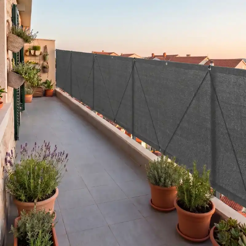 Balkonová stínící zástěna GREEN grafitová, výška 90 cm, šířka různé rozměry John Green Nízká Cena