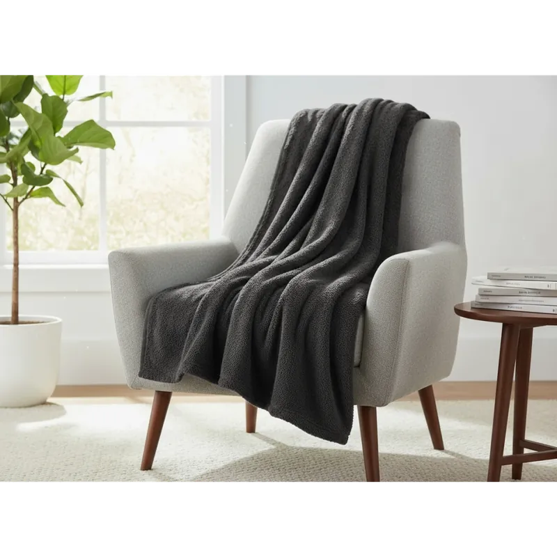 Autentický Přehoz na křeslo - sedačku LOREN šedá 70x160 cm Mybesthome