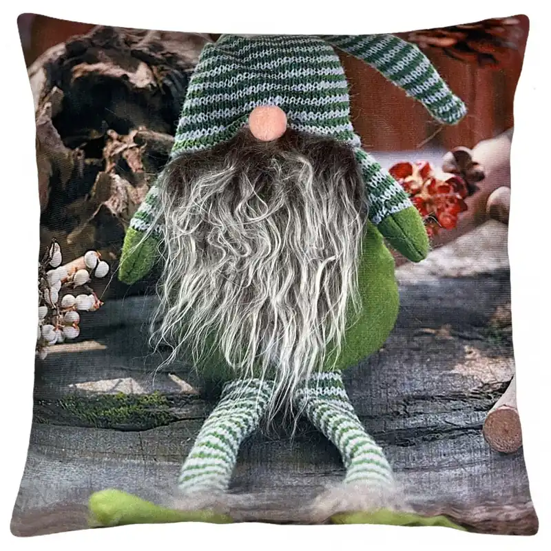 Rychlé Dodání Vánoční polštář s 3D aplikací CHRISTMAS GNOMES I. 40x40 cm Mybesthome