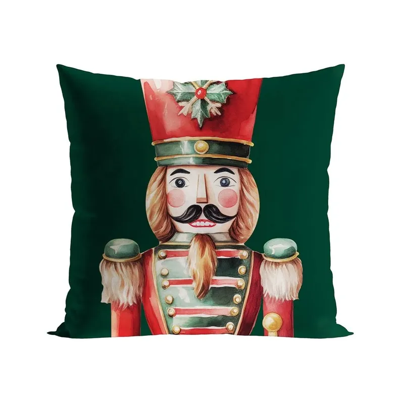 Omezená Nabídka Vánoční polštář LOUSKÁČEK I. zelený 45x45 cm MyBestHome