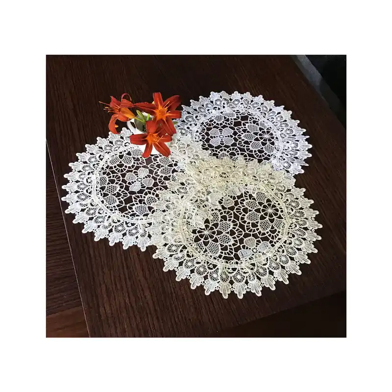 Zlevněný Krajkový ubrousek REBEKA bílá Ø 30 cm MyBestHome