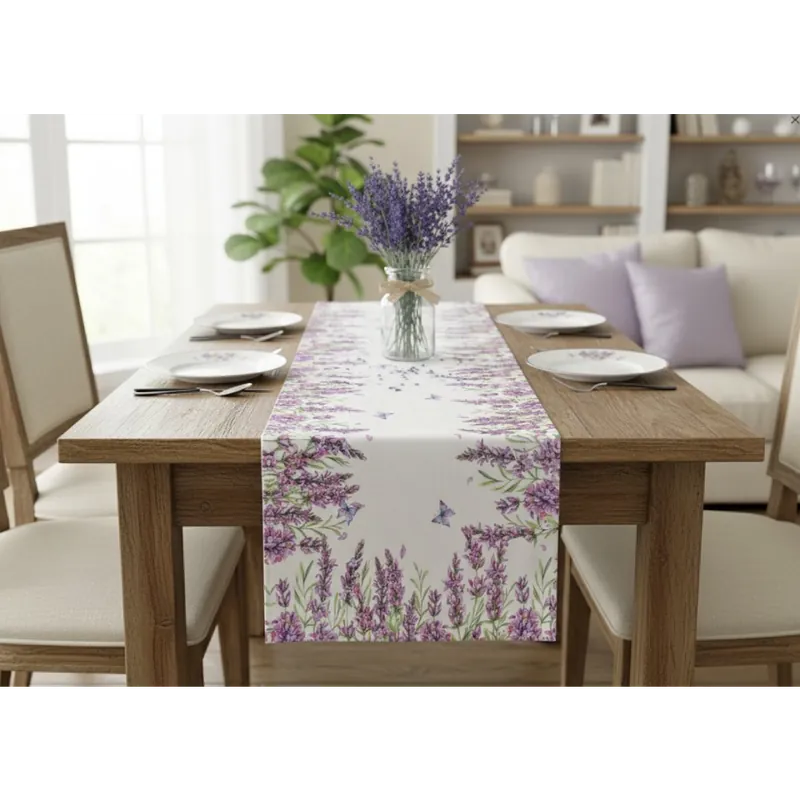 Pouze Dnes Vzorovaný ubrus - běhoun na stůl LAVENDA 40x180 cm Mybesthome