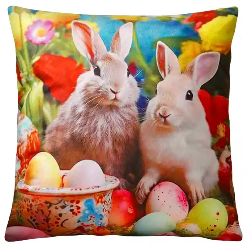 Vrácení Zdarma Velikonoční polštář BUNNY FRIENDS II. 40x40 cm Mybesthome
