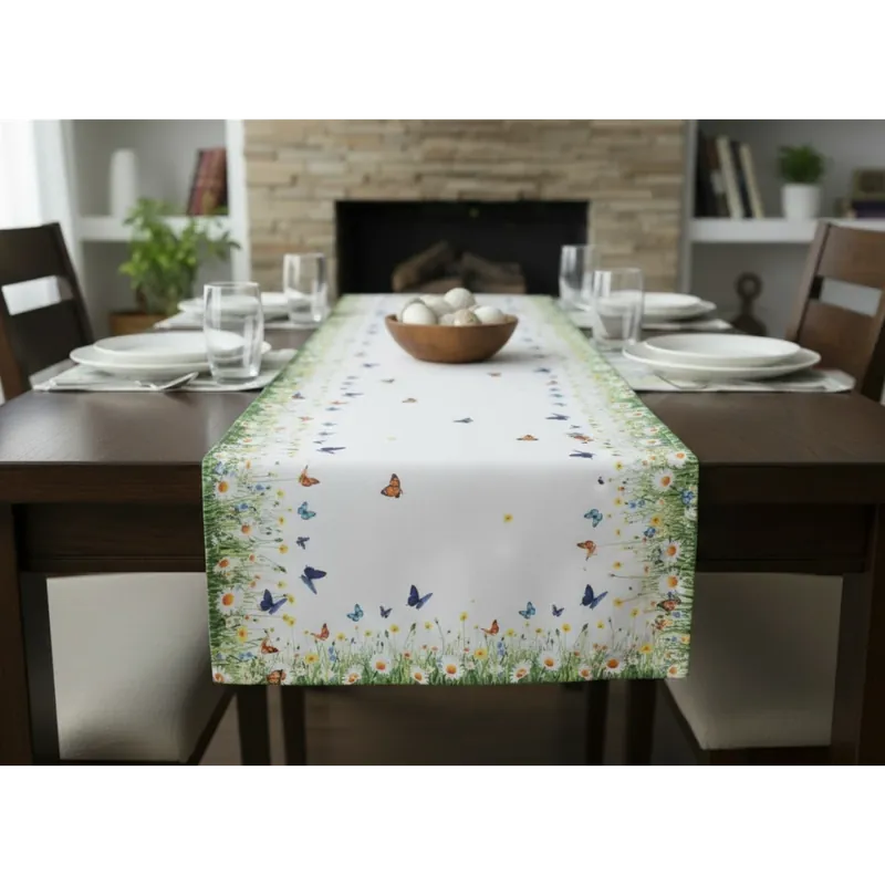 Akce Vzorovaný ubrus - běhoun na stůl SPRING BUTTERFLY 40x85 cm Mybesthome