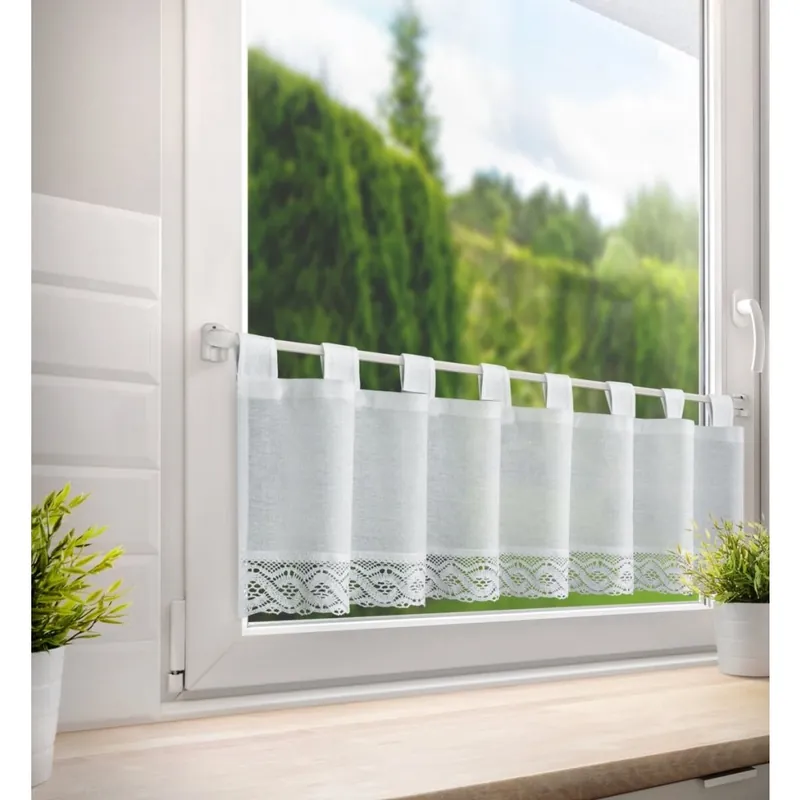 Dekorační krátká vitrážová záclona do kuchyně MAJKA 150x30 cm MyBestHome Nejlepší Cena