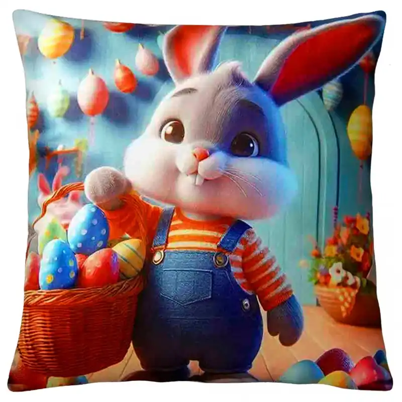Výprodej Velikonoční polštář ZAJDA S KOŠÍČKEM 40x40 cm Mybesthome