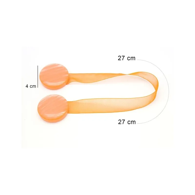 Dekorační ozdobná spona na záclony a závěsy s magnetem MUSA meruňková, Ø 4 cm Mybesthome Rychlé Dodání