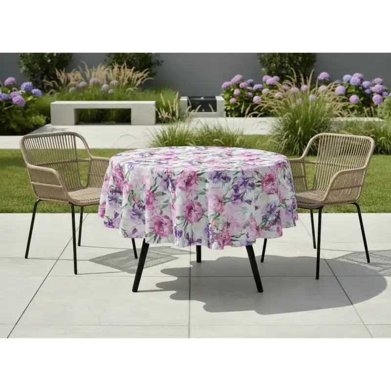 Ověřený Venkovní vzorovaný ubrus FLOWERS III. Ø 150 cm Mybesthome