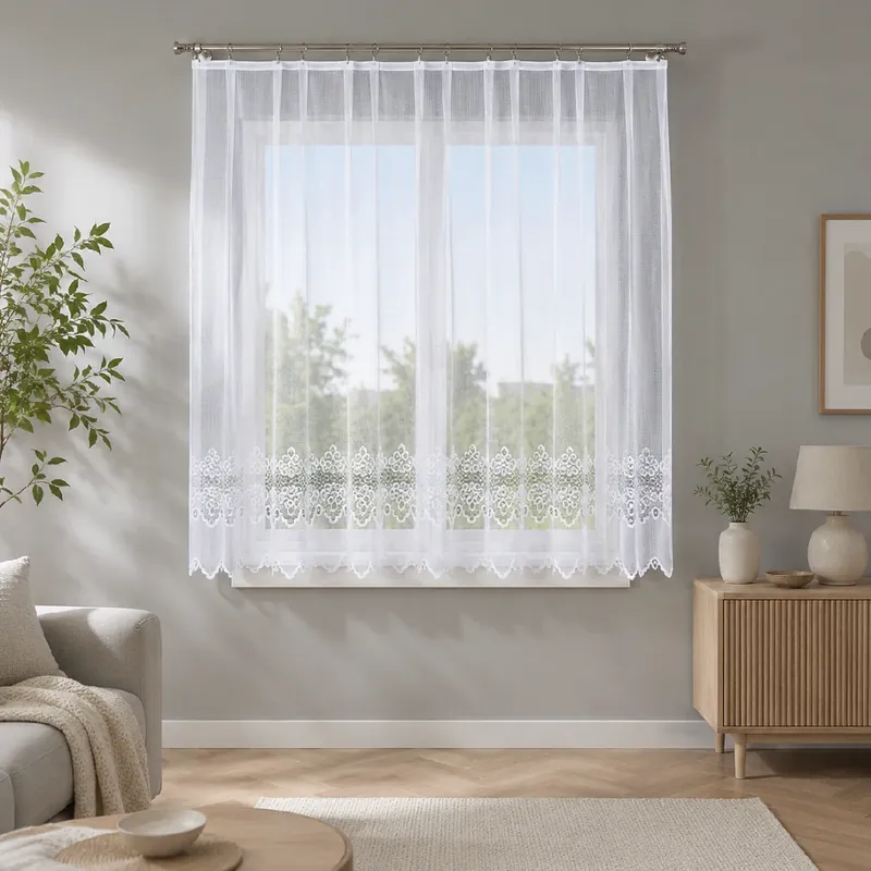Dekorační krátká záclona na žabky MODESTA LINE 400x160 cm MyBestHome Autentický