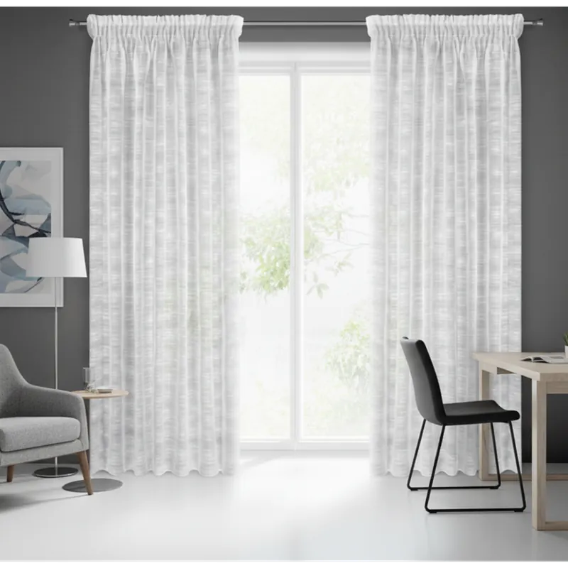 Tovární Cena Dekorační vzorovaná záclona s řasící páskou HANNA 140x270 cm (cena za 1 kus) MyBestHome