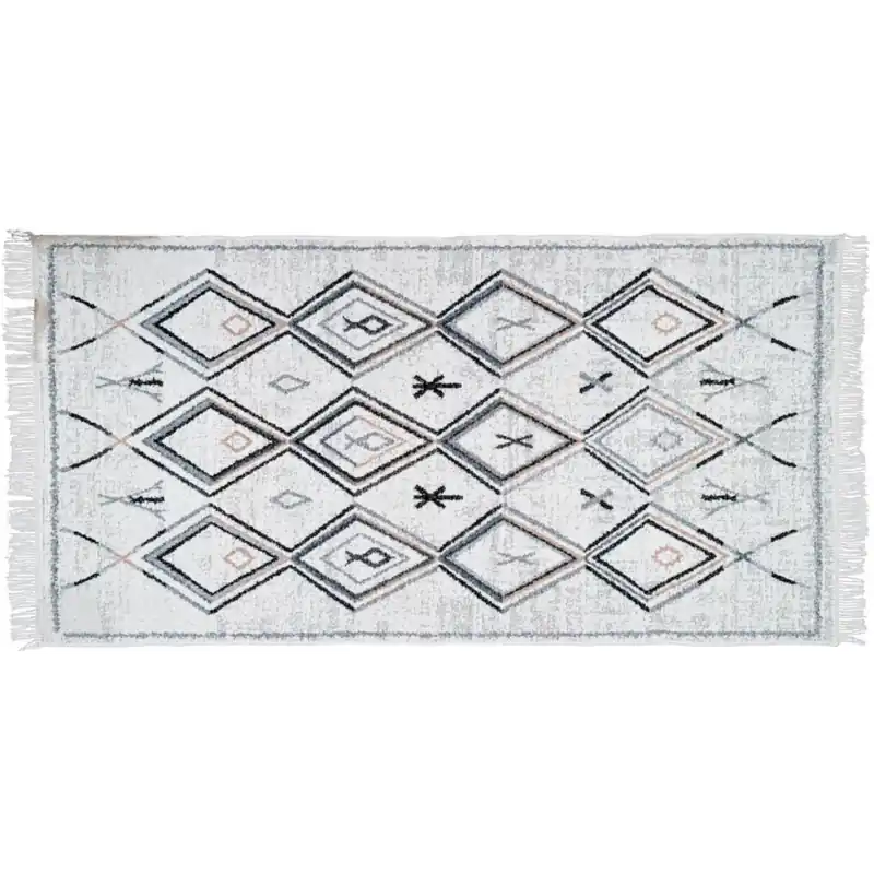 Kusový oboustranný vzorovaný koberec KILIM ETNO šedá 60x120 cm Levný