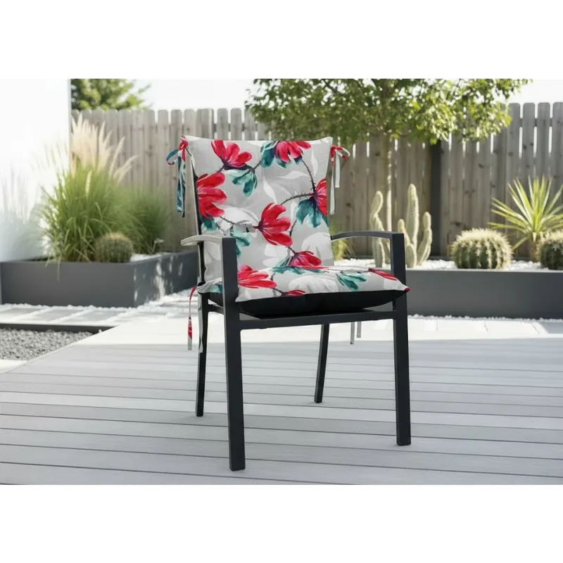 Zahradní prošívaný podsedák na židli s opěrkou OSCAR vzor 132 50x50x50 cm Mybesthome Finální Výprodej