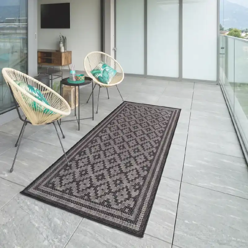 Venkovní vzorovaný koberec - běhoun NEW OUTDOOR ROMBI 80x150 cm Novinka