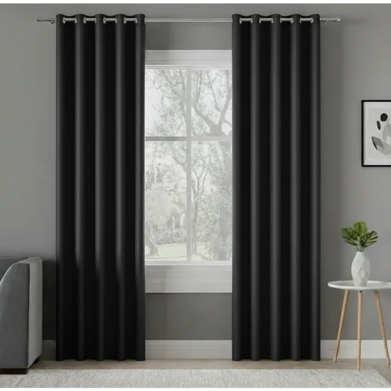 Dokud Zásoby Vydrží Zatemňovací závěs s kroužky "BLACKOUT" DONA 140x250 cm černá 846 (cena za 1 kus) MyBestHome