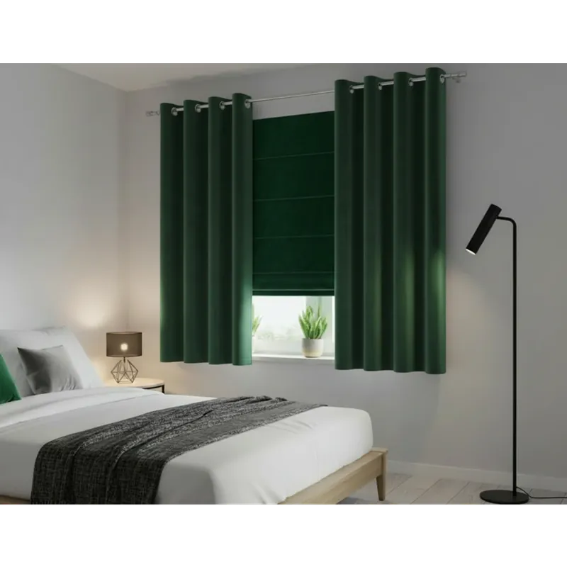 Dekorační krátký velvet závěs s kroužky VITTO 010 zelená 140x160 cm (cena za 1 kus) MyBestHome Novinka