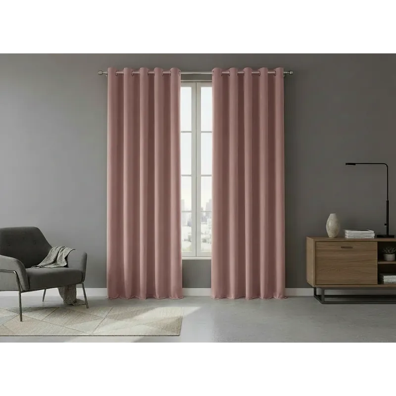 Aktuální Dekorační velvet závěs s kroužky VALENTINO 013 tmavě růžová 140x250 cm (cena za 1 kus) MyBestHome