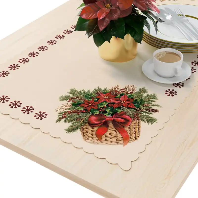 Objednat Nyní Vánoční ubrus - běhoun na stůl CHRISTMAS FLOWER 50x100 cm Mybesthome