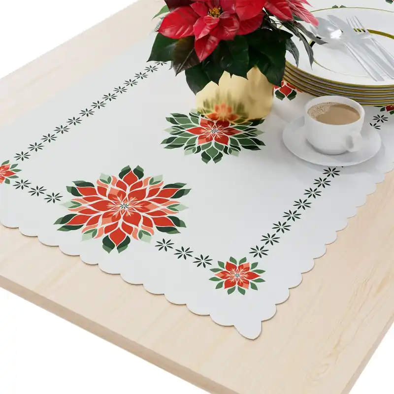 Autentický Vánoční ubrus - běhoun na stůl BETLÉMSKÁ HVĚZDA 50x100 cm Mybesthome