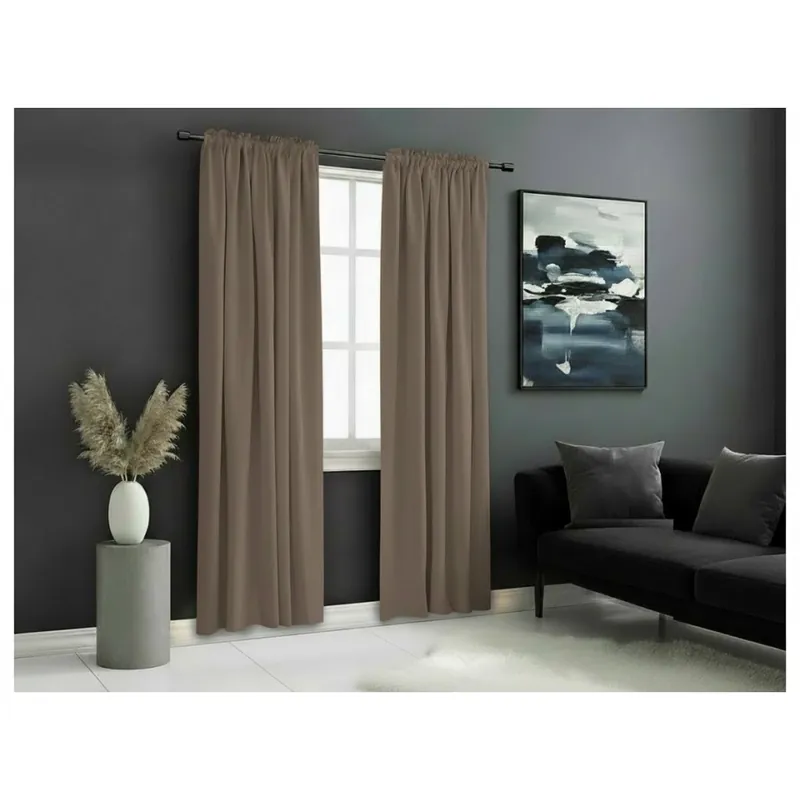 Zatemňovací závěs s řasící páskou "BLACKOUT" VIGO 135x250 cm, cappuccino, (cena za 1 kus) MyBestHome Novinka
