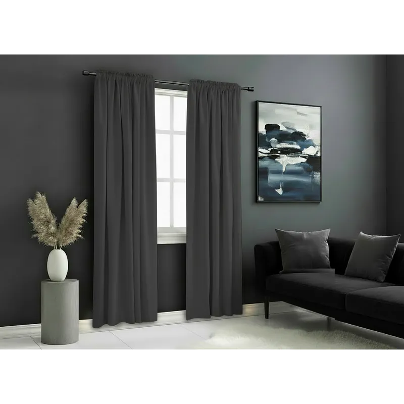 Zatemňovací závěs s řasící páskou "BLACKOUT" VIGO 135x250 cm, grafitová, (cena za 1 kus) MyBestHome Ověřený